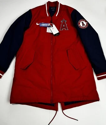 Nike Los Angeles Anaheim Angels Men’s LA Dugout Jacket  Parka Red Large - Image 1 of 4
