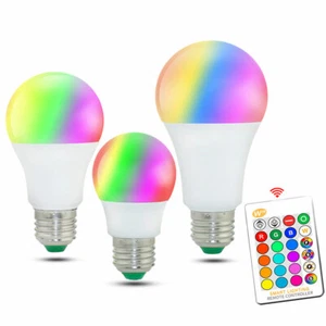 RGB LED Bulb Lights 5W 10W 15W RGB Changeable Colorful RGBW LED Lamp + IR Remote - Picture 1 of 15