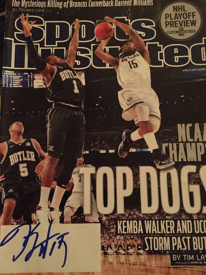 Kemba Walker Firmado UCONN Deportes Ilistrado Sin Etiqueta Caja Blanca Autógrafo Foto 1 de 1