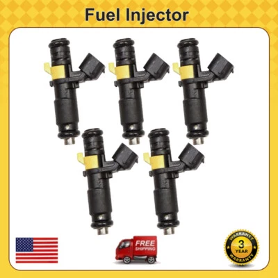 Inyector de combustible 5 piezas para Volkswagen Jetta 2006 Bora 2006-07 Beetle 2005-2006 2,5 L Foto 1 de 4