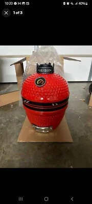 Parrilla Kamado de 13 pulgadas cerámica carbón Dos Equis promoción exterior ahumador barbacoa  Foto 1 de 4