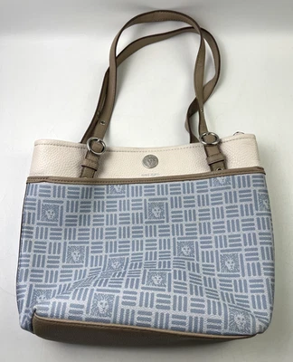 Cartera de diseñador para mujer Anne Klein azul/marrón correa con asa ¡Gran forma! Foto 1 de 4