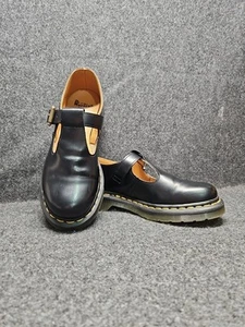 Dr. Martens Mary Janes Damen US Größe 6 schwarz Polley T-Riemen Glattleder - Bild 1 von 23