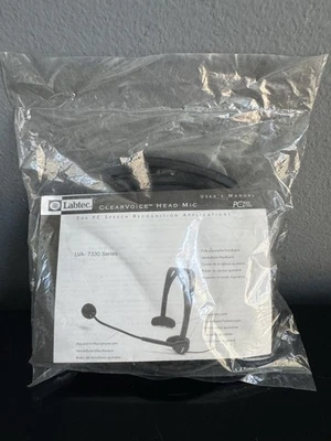 NUEVO Auriculares Labtec LVA-7330 Clearvoice Head Micrófono para PC Reconocimiento de Voz SELLADO Foto 1 de 4
