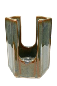 Bay Pottery (Virginia) großer Steinzeug Schwamm Halter, 4,4", blau/grüne Glasuren - Bild 1 von 11