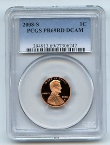 2008 S 1C Lincoln Cent PCGS PR69DCAM - Picture 1 of 1