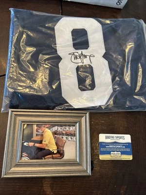 Camiseta Steve Young Personalizada Azul Marino Firmada Con Foto Certificado de Autenticidad Rara BYU 49ers NFL Foto 1 de 4
