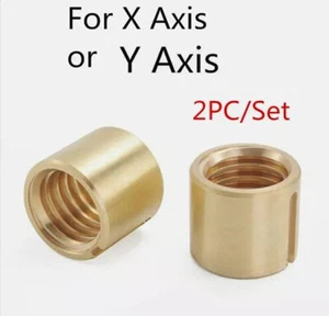 2Pcs/Set Milling Machine Brass Cross Feed Nut X/Y Axis For Bridgeport Mill Parts - Picture 1 of 8