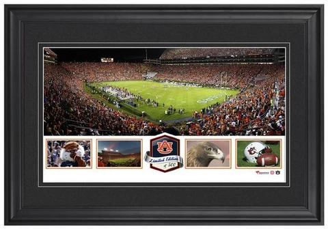 Jordan-Hare Stadium Auburn Tigers Framed Panoramic Collage-L.E. 500 Cover