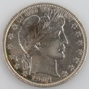 1902 Liberty " Barber Half Dollar " Higher Grade - Picture 1 of 2