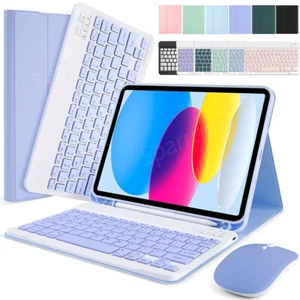 For iPad 10th Generation 10.9 inch 2022 Bluetooth Keyboard Case Cover with Mouse - Picture 1 of 77