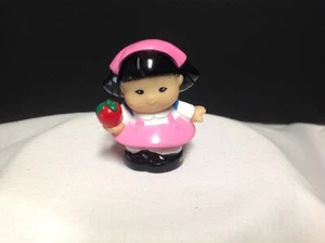 Vintage Little People Fisher Price Sonya Lee School Girl Apple Backpack 2001 - Picture 1 of 5