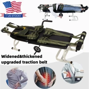 Mesa de estiramiento de masaje terapia dolor de espalda cama tracción lumbar columna cervical EE. UU. - Imagen 1 de 15