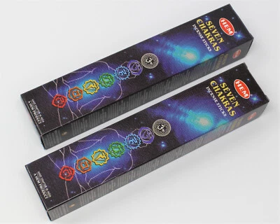 Hem Seven Chakras Incense: 2 Boxes, each 7 x 5 Stick Pouches (70 Total) Chakra - Image 1 of 2