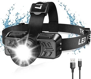 ✅⭐ESPAÑA ENVIOS⭐ Linterna Frontal LED Recargable USB Headlamp luz cabezal 4 modo - Imagen 1 de 12