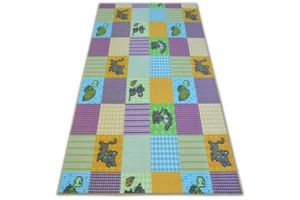 Rug for Kids PETS Width 100-400cm Yellow Animal, Animals Cat Dog Mouse - Picture 1 of 6