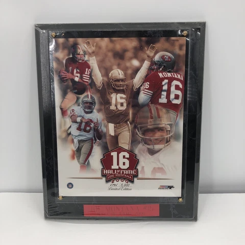 Joe Montana #16 San Francisco 49ers HOF Photo Plaque NFL Wall Hanging 10x13 FLAW Cover