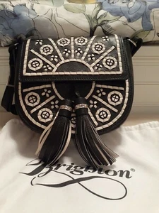 NWT Brighton BLANCA Casablanca Black White Crossbody Handbag Purse MSRP $350 - Picture 1 of 10