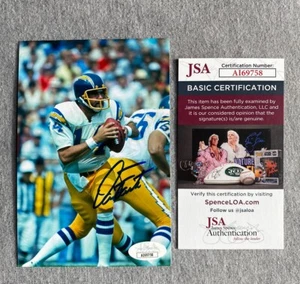 SAN DIEGO CHARGERS- DAN FOUTS AUTOGRAPH 4x6 ACTION PHOTO JSA AI69758 - Picture 1 of 1