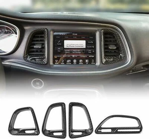 4 piezas consola central aire acondicionado salida ventilación apto para Dodge Challenger 2015+ - Imagen 1 de 7
