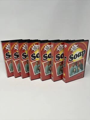 Lot of 7 Vintage VHS Set of the TV Series "Soap" Hard Plastic Cases Volume 1-7 - Image 1 of 4
