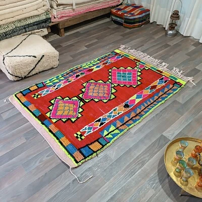 Alfombras marroquíes vintage hechas a mano alfombra oushak bereber alfombra naranja quemada vintage Foto 1 de 4