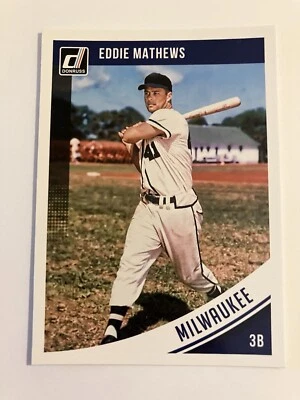 Eddie Mathews 2018 Donruss Baseball #59 Milwaukee Braves HOF - Image 1 of 2