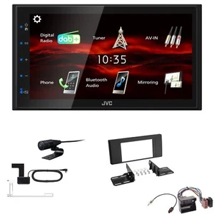 JVC KW-M180DBT 2DIN DAB+ Autoradio für BMW X5 2000-2006 schwarz - Bild 1 von 5