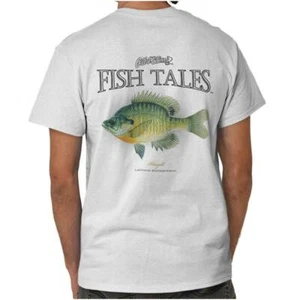 Gill McFinns Bluegill Trout Bass Fishing Womens or Mens Crewneck T Shirt Tee - Picture 1 of 9