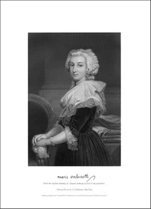 Statuenke MARIE ANTOINETTE 1873 Kupferstich Alonzo Chappel Pinx - Bild 1 von 4