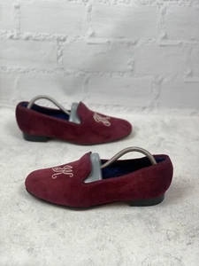 Bespoke Velvet Slippers England Vintage US7 Luxury Shoes Very Rare - Picture 1 of 8