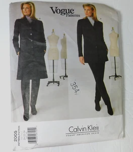 Giacca top pantaloni Vogue Sewing 2005 Calvin Klein Misses taglia 20-24 modello non tagliato - Foto 1 di 4