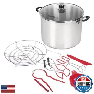 Harvest Stainless Steel 20 Qt Canning Pot with Rack | Water Bath or Steam Can - Picture 1 of 5