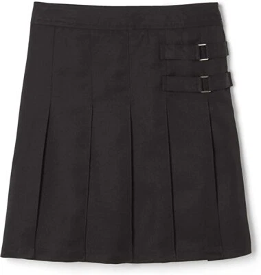 Скутер для девочек черный Skort X9103 с двумя вкладками французский тост униформа размер 4-20 / 38P-42P - Изображение 1 из 4