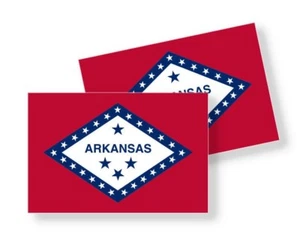 ARKANSAS STATE FLAG STICKERS - Vinyl Decal - Choose Size - Set of 2 Stickers - Imagen 1 de 3