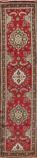 Vintage Geometric 13 ft. Long Runner Rug Hand-knotted Traditional 12' 9" x 2' 8"