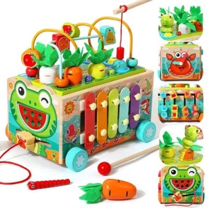 Toddler Wooden Montessori 6 IN 1, Educational Toy, Preschool Learning Fine Skill - Picture 1 of 7
