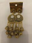 Long Jhumka Style Earrings Peacock Design Indian Jewellery Antique Style