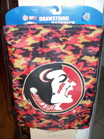 Florida State Seminoles FSU Camouflage Draw String Back Pack NWT Garnet/Gold/Bla Cover