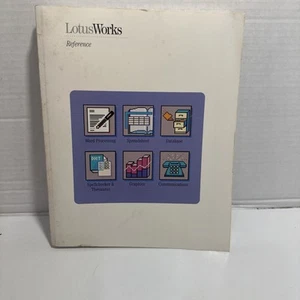 Lotus Works Tutorial 1990 Reference Book Dictionary First Edition - Picture 1 of 10