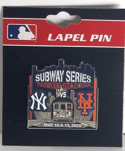 2014 New York Subway Series Pin NY Yankees vs Mets at Yankee Stadium MAY 12-13 - Picture 1 of 2