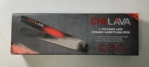 CHI Lava 1" Volcanic Lava Ceramic Flat Iron - Black (GF8269) - Brand New - Picture 1 of 3