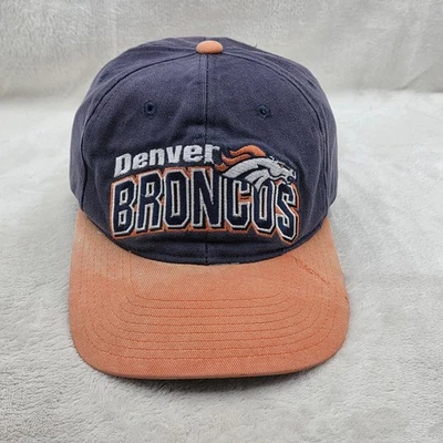 De colección Denver Broncos Gorra Gorra Snap Back Para Hombre Azul Marino Naranja NFL Arranque Envejecido Foto 1 de 4