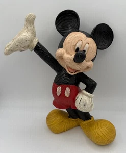 "Estatua de jardín de resina de 11,75"" pintada a mano de Mickey Mouse de Disney" - Imagen 1 de 7