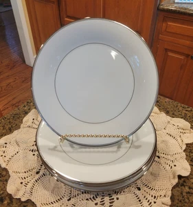 Platos de cena Noritake 2611 Diana platino plata 10,5" - juego de 4 lote 1 - Imagen 1 de 3