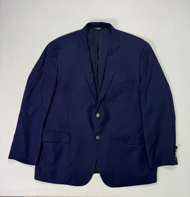 Jos A Bank Traveler Utility Blazer Mens 50R Navy Metal Buttons Wool Tailored Fit - Image 1 of 4