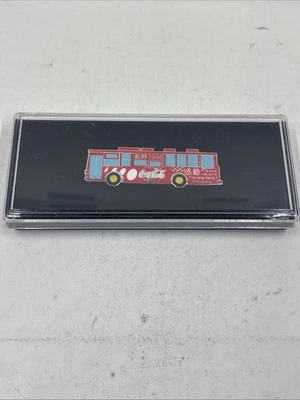 1998bOlympic Games Collectables Coca Cola Transport Bus Badge-Pin - Image 1 of 4