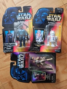 Figuras Star Wars Sombras del Imperio Leia y RS-D4 y Lando Power of the Force - Imagen 1 de 2