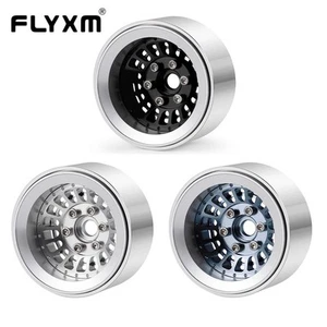 FLYXM 4X 1.9 RC Beadlock Wheels Rims for Axial SCX10 90046 AXI03007 TRX4 RC Car - Picture 1 of 19