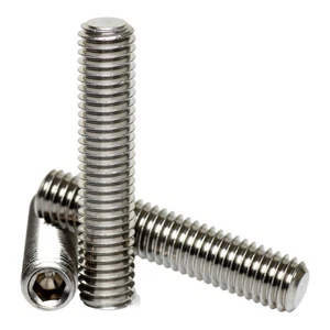 M5 / 5mm A2 STAINLESS STEEL FLAT POINT GRUB SCREWS HEX SOCKET SET SCREW DIN 913 - Picture 1 of 1